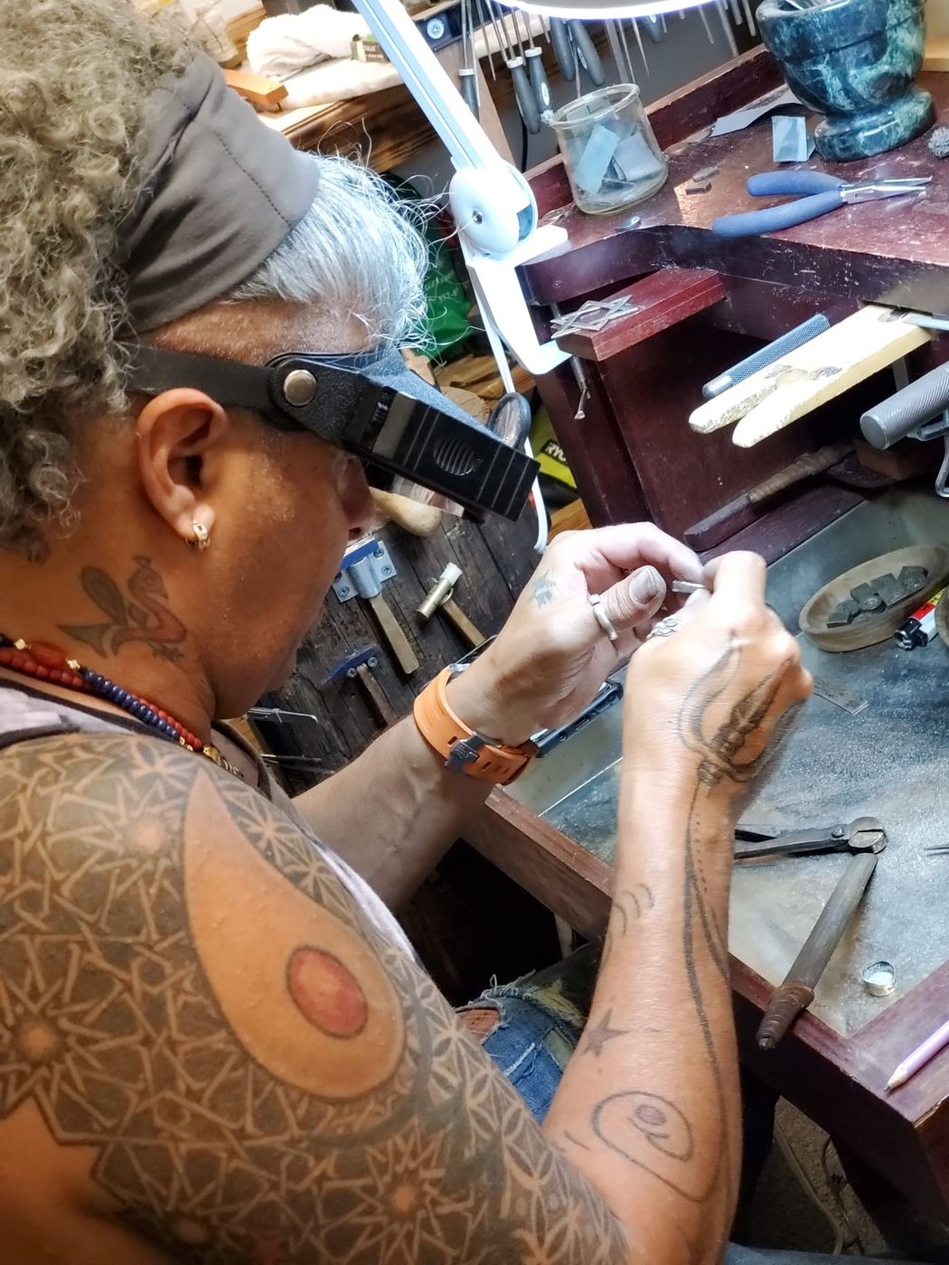 DORI at the workbench