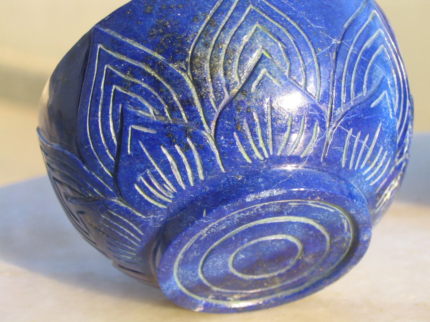 Lapis Carved Tray — Lapis lazuli
