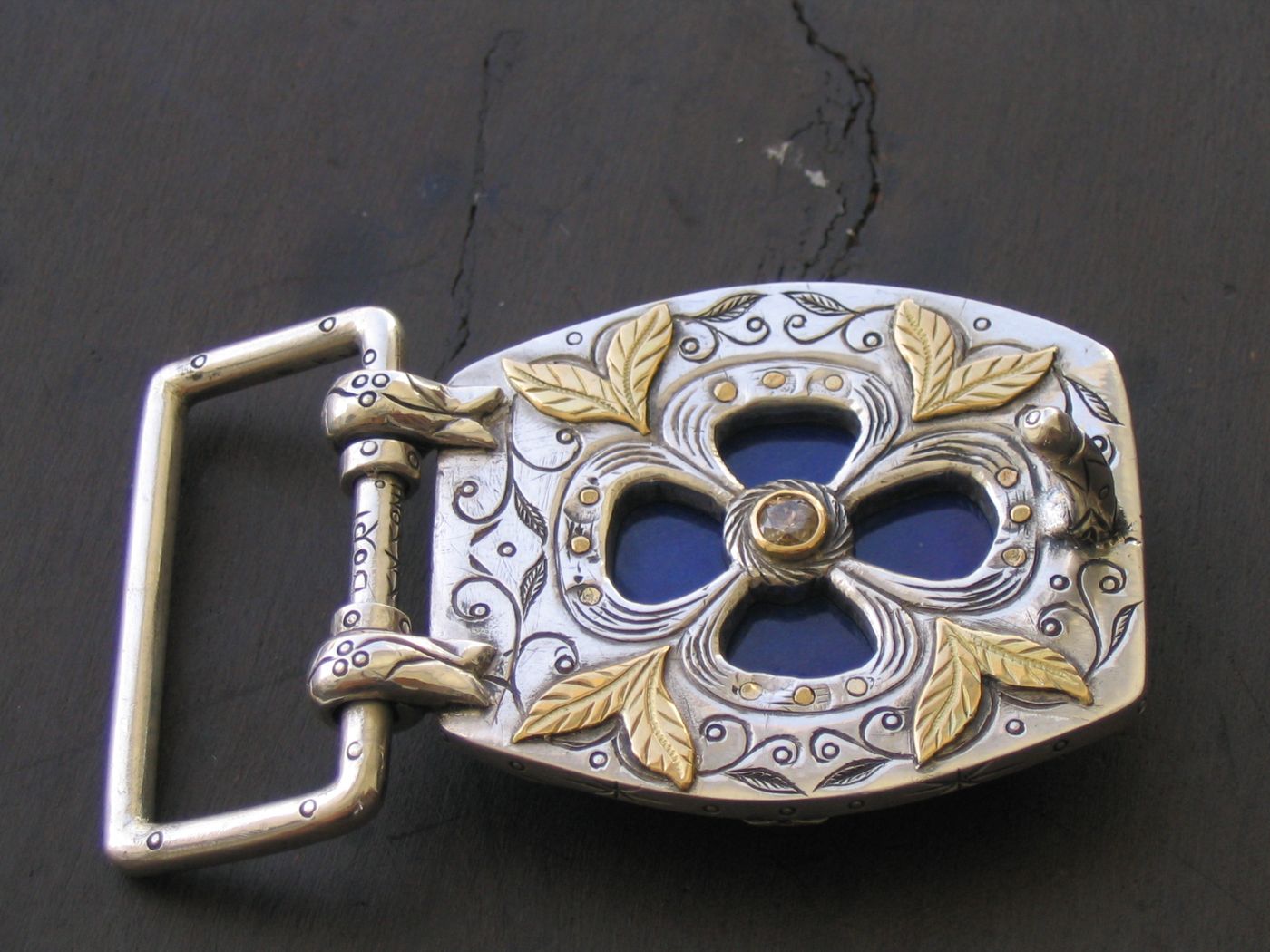 Lapis Windows — Silver · 18k gold · lapis lazuli · diamond